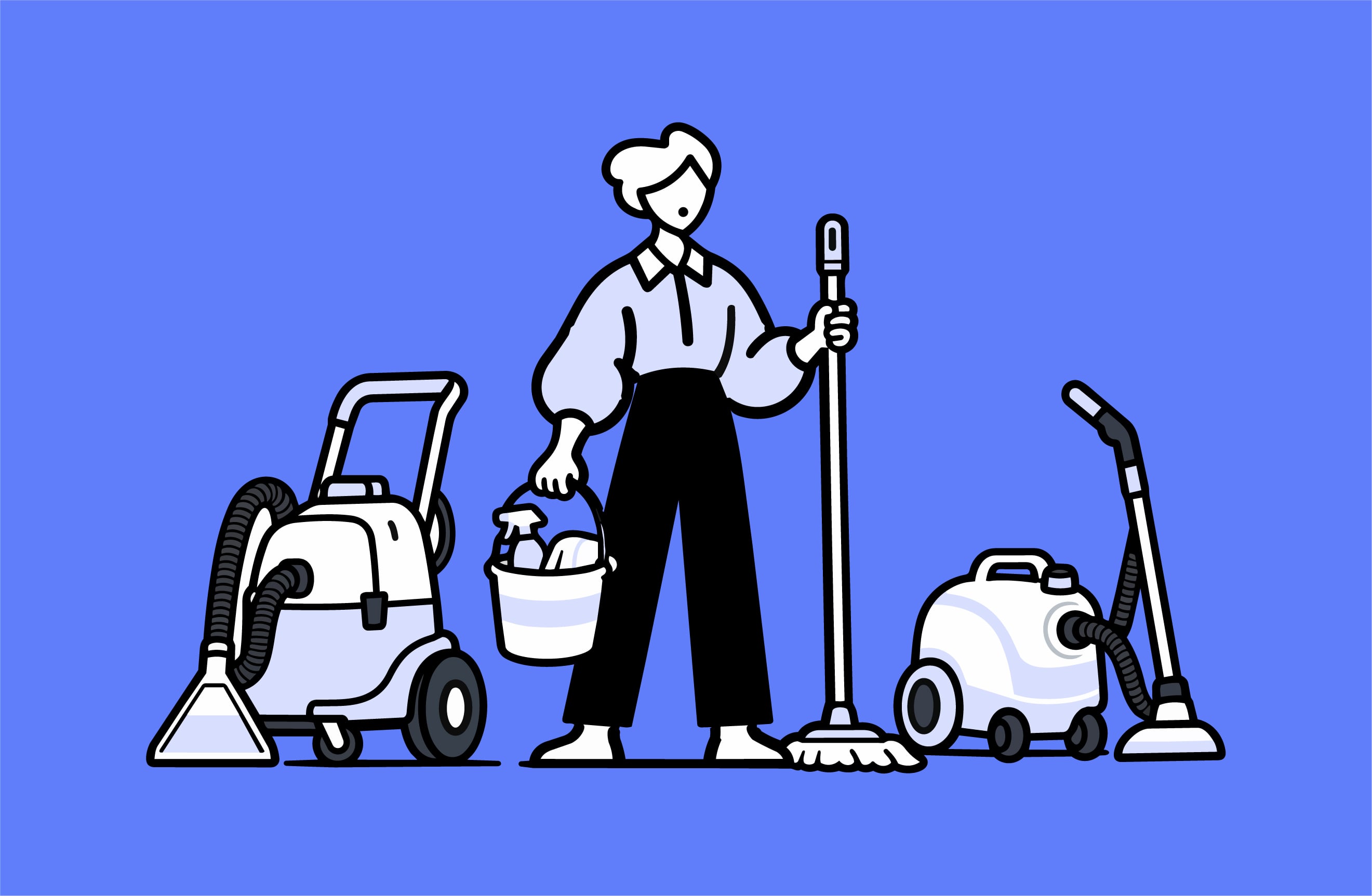 Double Shine cleaner with equipment